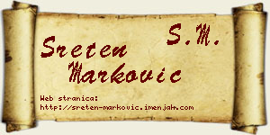 Sreten Marković vizit kartica